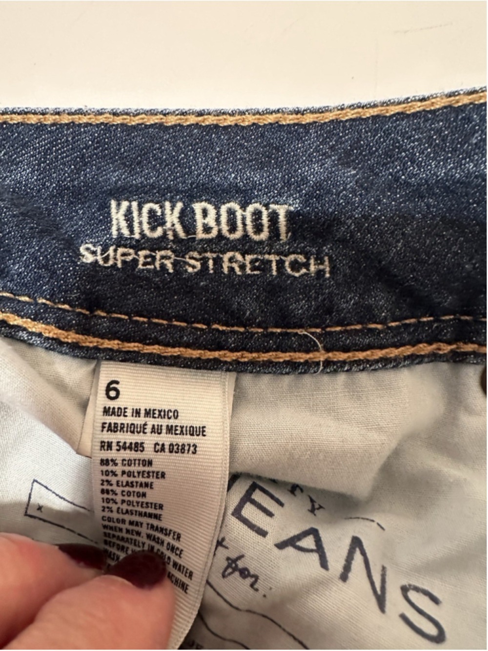 American Eagle Jeans Womens 6 30 X 32 Kick Boot Super Stretch Low -Rise Distress - Picture 14 of 16